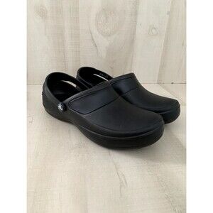 Crocs Mercy Slip Resistant Work Clogs Womans Size 9 Black Great Condition